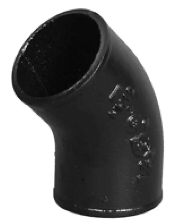 Charlotte Pipe and Foundry 00173 NHS3L18 3 No-Hub CI 1/8 Bend