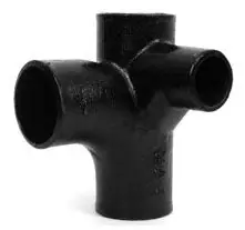 Charlotte Pipe and Foundry 00341 NHP3T2LHO 3 No-Hub San Tee W/2LHO