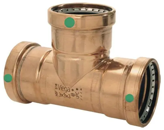 SK0459438-US20260702-105043-0 Viega 22323 Tee Fitting Copper 3 x 3 x 3/4 in ProPress XL-C - Image 1