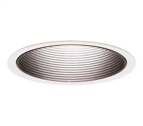 Philips 1105WH 5 Inch White Round Step Baffle Reflector Downlight Trim