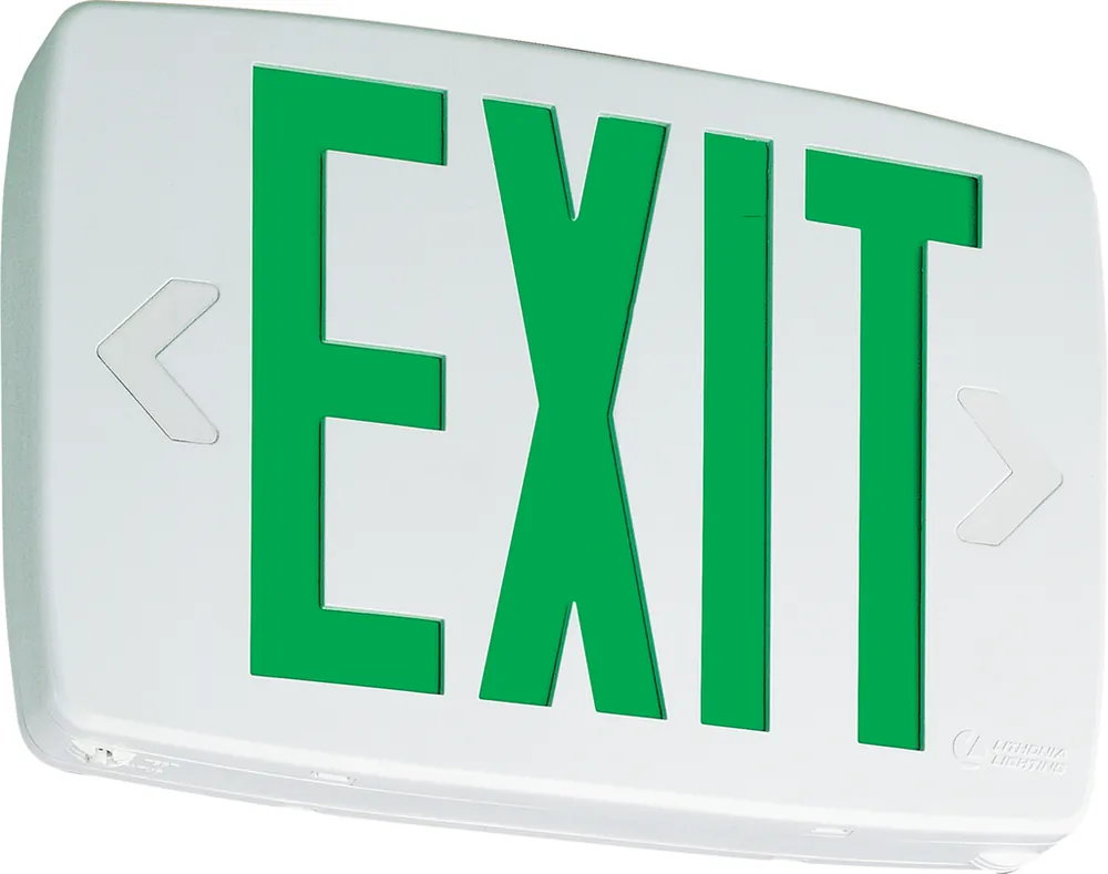 SK0459822-US20260702-105043-0 Lithonia Lighting LQMSW3G120/277ELNM6 LED Exit Sign w/Green Letters - Image 1