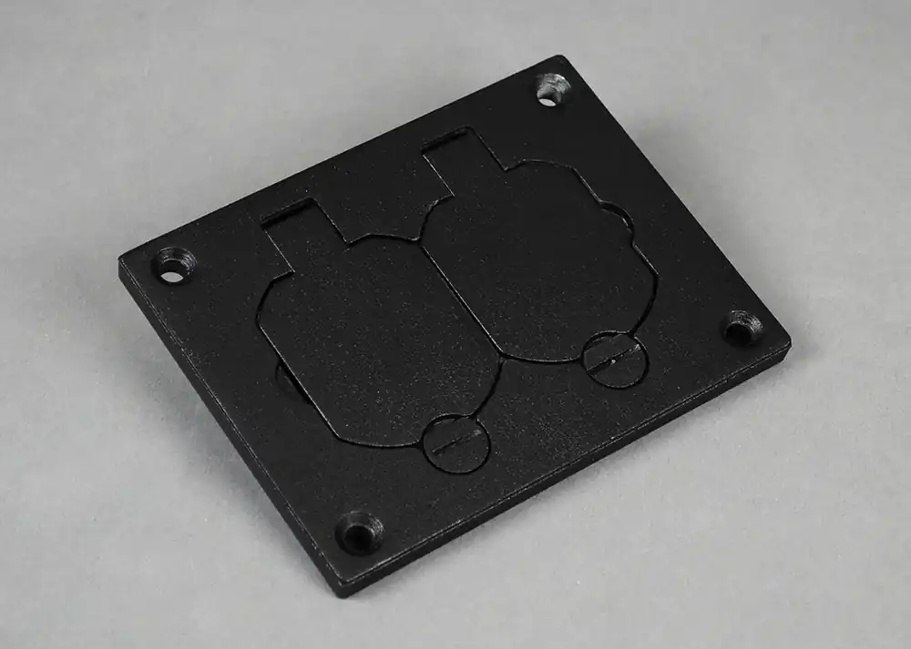 SK0459843-US20260702-105043-0 Legrand 828R-TCAL-BK Wiremold Omnibox Rectangular Black Duplex Cover Plate - Image 1