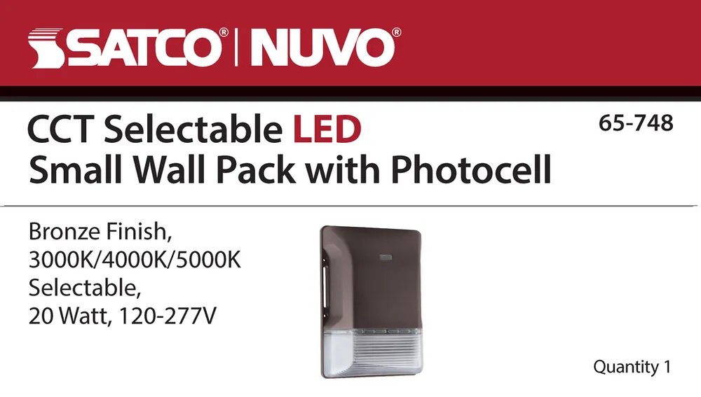 SK0459988-US20260702-105043-0 Nuvo Lighting 65/748 SATCO LED Small Wall Pack 20W 1 Pack - Image 1