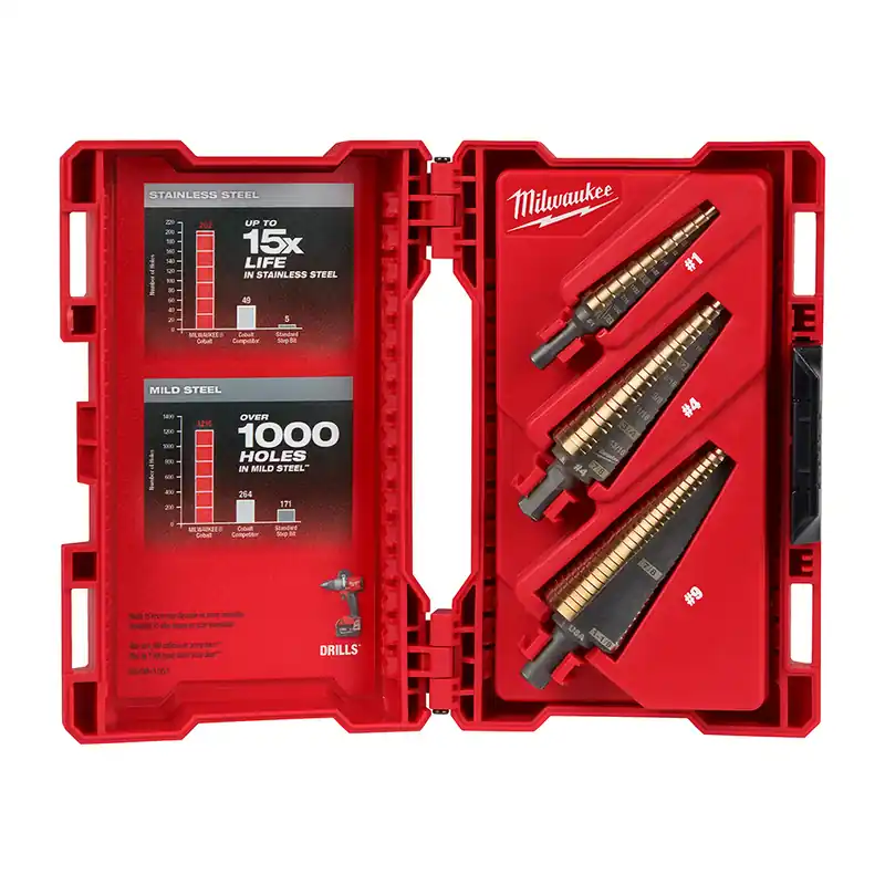 Milwaukee 48-89-9291 Step Drill Bit Set (3PC) - Replacement 48-89-9291