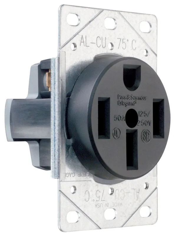 SK0460418-US20260702-105043-0 Pass & Seymour 3894 Straight Blade Receptacle 50Amp 125/250Volt 3Pole 4Wire - Image 1