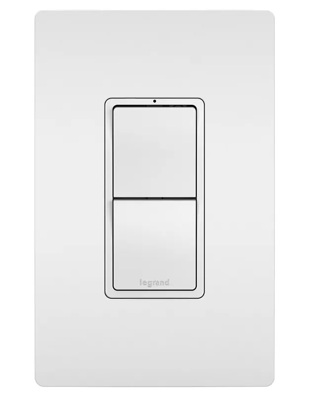 Pass & Seymour RCD33W Combination (2) Single Pole/3-Way Switch, 15A 120V - White