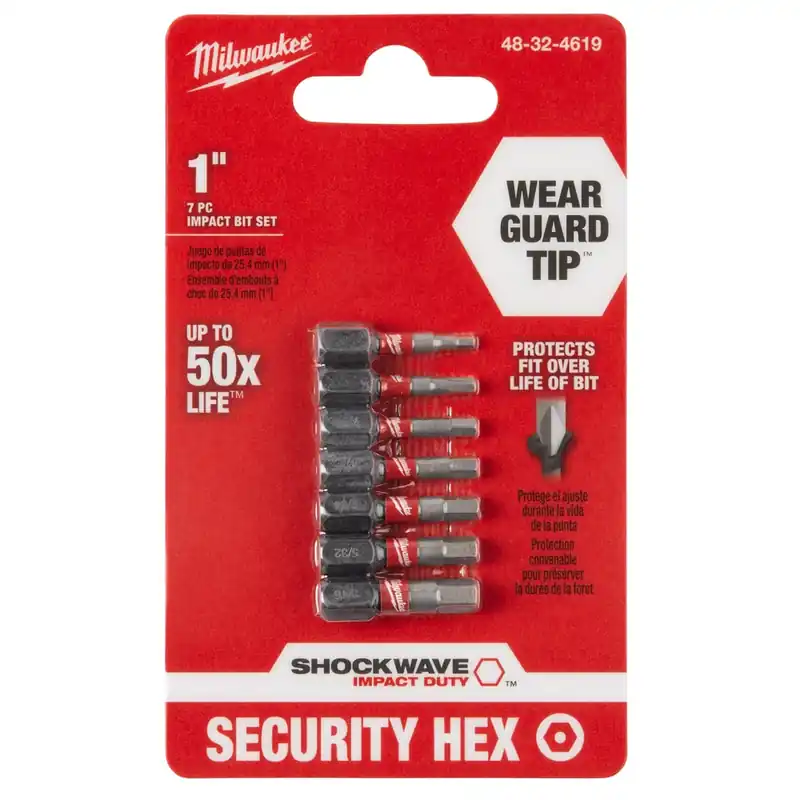 Milwaukee 48-32-4619 SHOCKWAVE 7 Pc Insert Bit Set