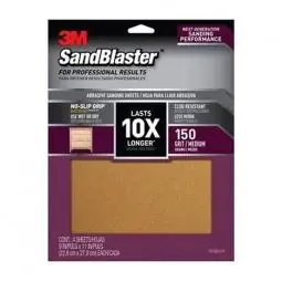 True Value 20150-G-4 4PK 9X11 150 Grit Sandpaper
