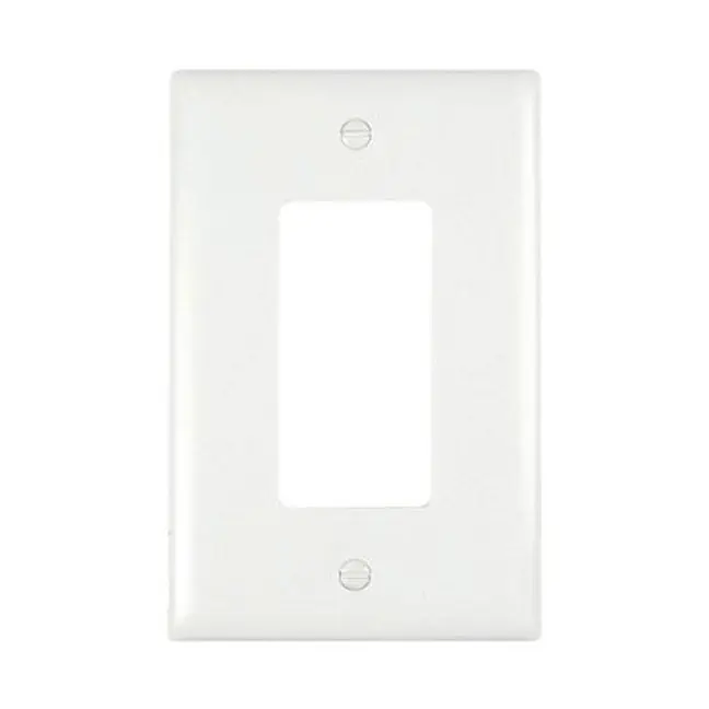 TRUE VALUE TPJ26W Wall Plate Junior Jumbo 1-Gang Decorator White Nylon