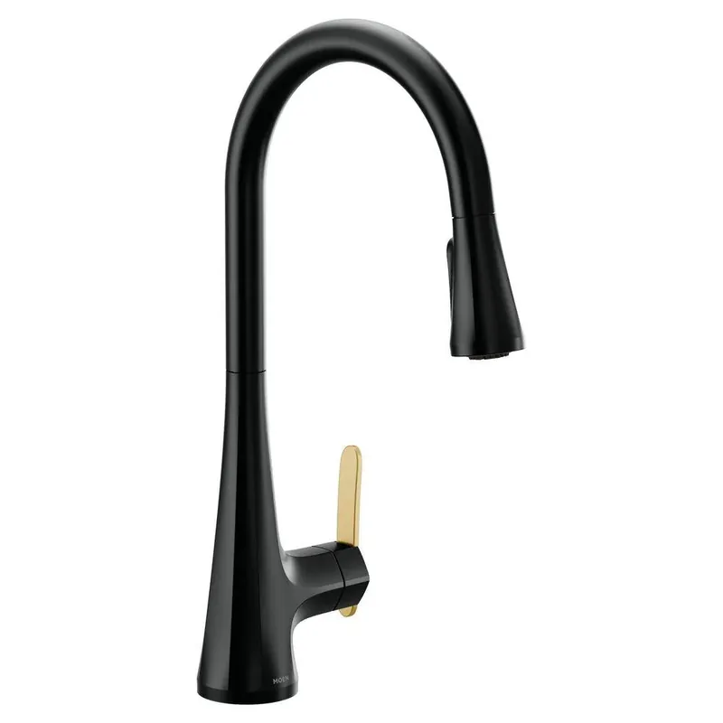 SK0461876-US20260702-105043-0 Moen S7235BL Sinema Single Handle Pull Down Kitchen Faucet 1.5 GPM - Image 1