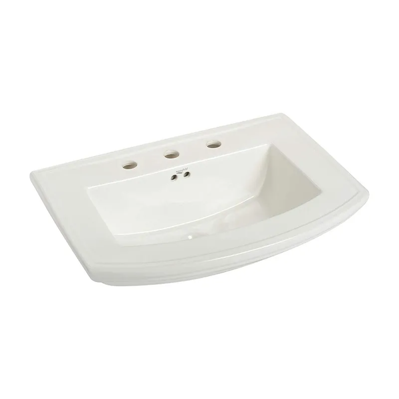SK0461966-US20260702-105043-0 MANSFIELD PLUMBING PRODUCTS 046587061713 328-8WHT Barrett White 8 Center Pedestal Lavatory - Image 1