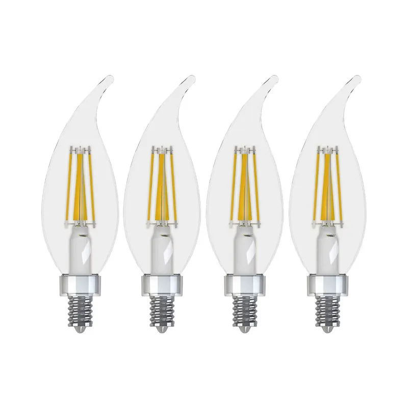 TRUE VALUE 13325 GE 4PK 5W LED CAC BULB