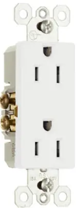 TRUE VALUE 885WCP8 Decor Outlet 15A 125V White
