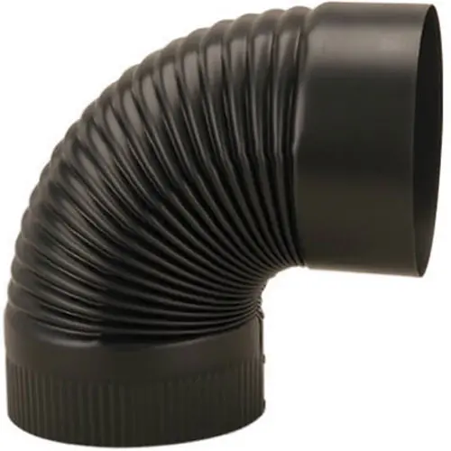 True Value BM0025 United States HDW 8 Corrugated Elbow, Black