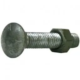 SK0462700-US20260702-105043-0 TRUE VALUE 328503C Galvanized Chain Link Fitting Carriage Bolt With Nut 10-Pk 3/8 x 2-In. - Image 1