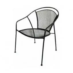TRUE VALUE WI-105 WOODARD CM Uptown Steel Mesh Bistro Chair Textured Black Finish
