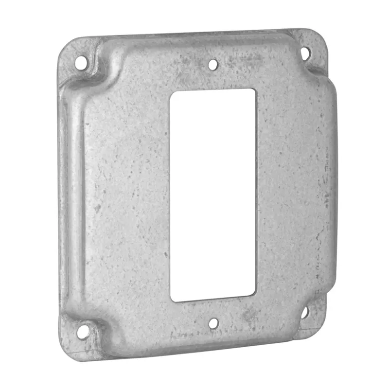 TRUE VALUE 808C 4-Inch Flat Corner Square Single GFI Receptacle Box Cover