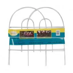 True Value 89313 White Round-Top Garden Fence 18-In. x 8-Ft.