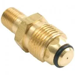 True Value F276139 Propane Fitting 1/4-In. Male Pipe Thread x Restricted Flow Soft Nose P.O.L.
