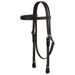 TRUE VALUE 35-1999-BK Weaver Leather Horse Browband Headstall Black Brahma Webb