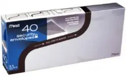 TRUE VALUE 75214 40CT #10 WHT ENVELOPE