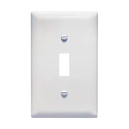 SK0466218-US20260702-105043-0 TRUE VALUE TP1WCC100 Wall Plate, Single Toggle, White Nylon - Image 1