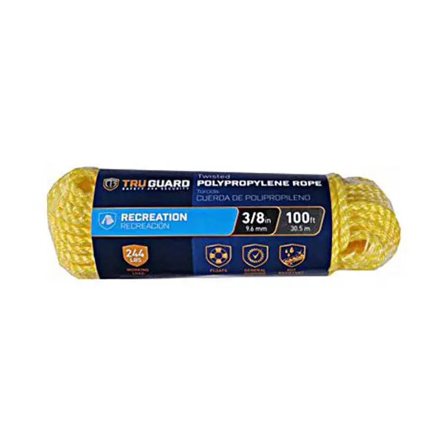True Value 643701 TG 3/8X100YEL POLY ROPE