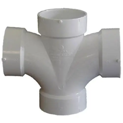 TRUE VALUE PVC004280600HA 73515 1-1/2 Inch Double Sanitary Tee