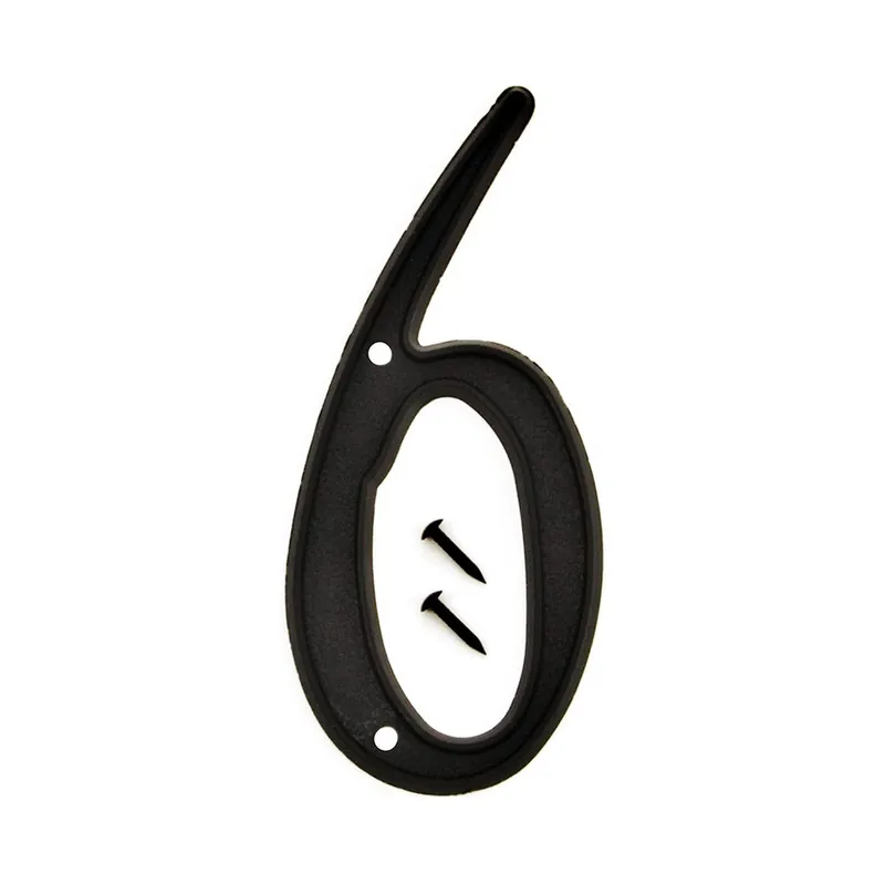 SK0467166-US20260702-105043-0 True Value PN-29/6 4-Inch Brass Plastic Number 6 - Image 1