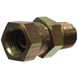 True Value 39004276 3/8 Male Pipe x 3/8 Female Pipe Swivel 1/32 Restricted Hydraulic Adapter