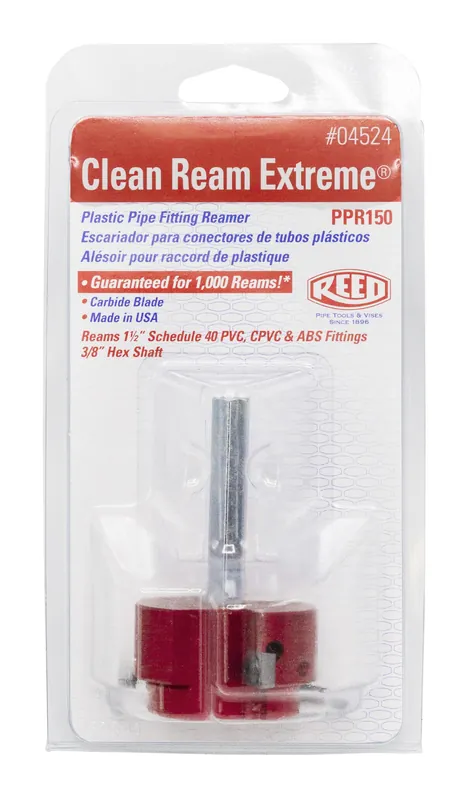 Reed 04524 Clean Ream Extreme 1-1/2 in Dia Pipe Fitting Reamer