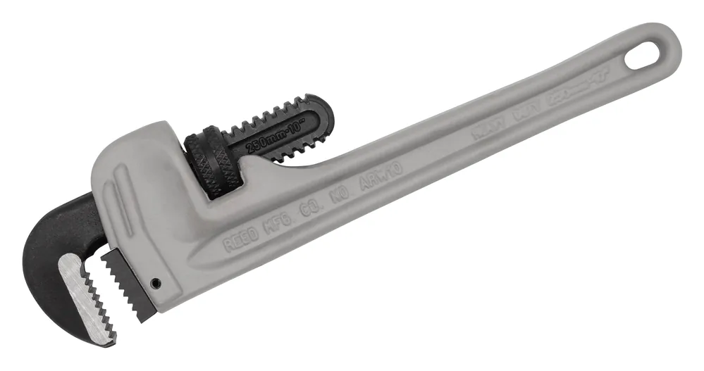 Reed 02093 Heavy Duty Straight Pipe Wrench, 1/8 to 1-1/2 in Pipe, 10 in OAL, Hook and Heel Jaw