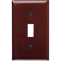 TRUE VALUE TP1CC15 Wall Plate, 1 Toggle, Brown Nylon