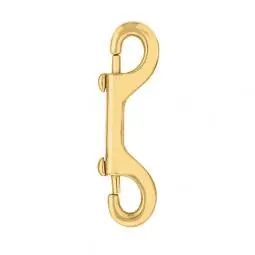 TRUE VALUE BC00162-SB-4 Weaver Leather Livestock Hardware, #162 Double Snap, Brass, 4-In.