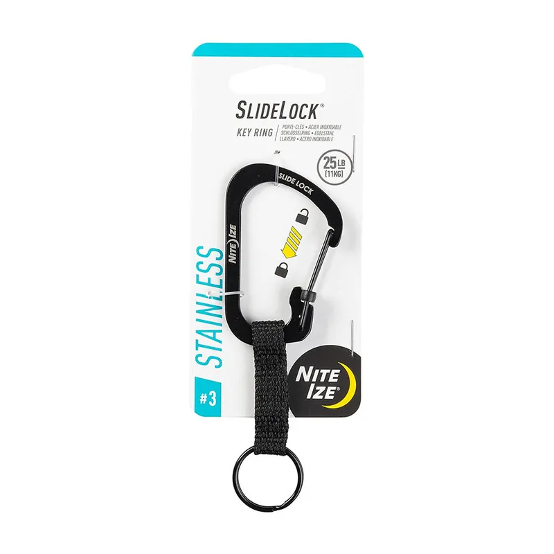 TRUE VALUE CSLW3-01-R6 #3 BLK SLIDE CARABINER