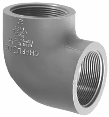 TRUE VALUE PVC083021000HA 1/2-Inch PVC Schedule 80 FPT x FPT 90-Degree Elbow
