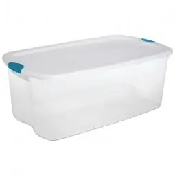 TRUE VALUE 18898004 Sterlite 106-Qt Storage Box with Latch Must Order in Quantities of 4