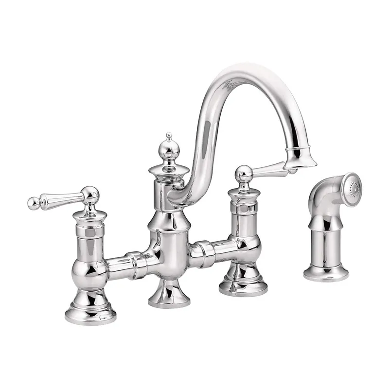 SK0468925-US20260702-105043-0 Moen S713 Chrome Two-Handle Kitchen Faucet - Image 1