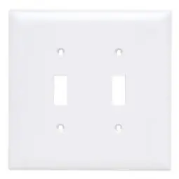 TRUE VALUE TPJ2WCC10 Pass & Seymour - Legrand White 2-Toggle Nylon Wall Plate