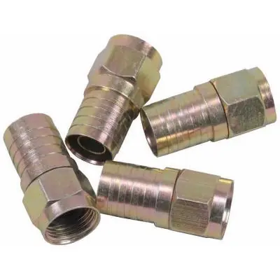 TRUE VALUE VHD905N RCA 4-Pack RG6 Weatherproof F Burial Connector