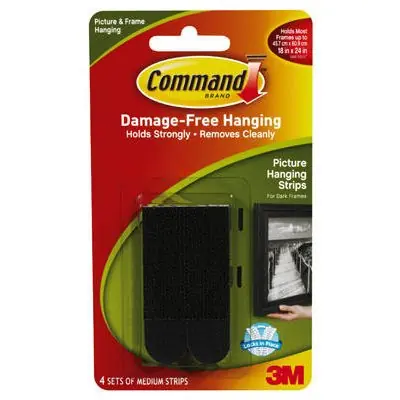 SK0469230-US20260702-105043-0 True Value 17201BLK Command Medium Black Picture Hanging Strips - Image 1