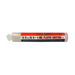 TRUE VALUE 1141015 Film Gard 15 x 25-Ft. 4-Mil Clear Plastic Sheeting