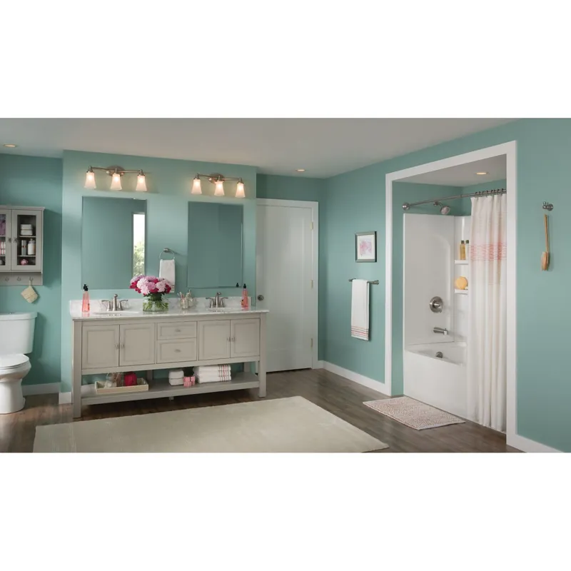 Creative Specialties YB2863BN Moen Eva Brushed Nickel Three Globe Bath Light