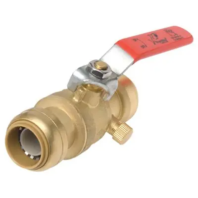 TRUE VALUE 22304-0000LF SharkBite Ball Valve With Drain 1/2-In.