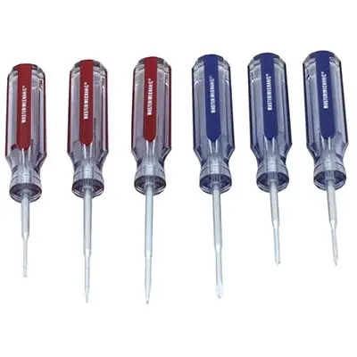 TRUE VALUE 103537 Master Mechanic Precision Slotted & Phillips Screwdrivers 6-Pc. Set