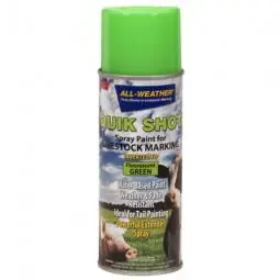 TRUE VALUE 61116 Quik Shot Livestock Marker Spray Paint, Fluorescent Green, 16-oz. Aerosol
