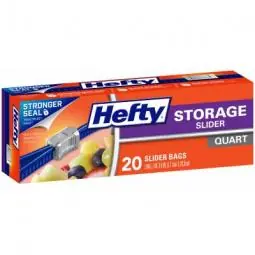 True Value R81219 Hefty One-Zip Storage Bag, 1-Qt., 22-Ct. R81219