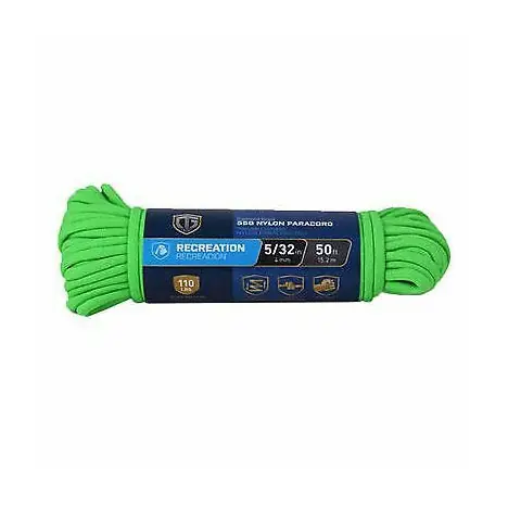 TRUE VALUE 642641 TG 5/32X50 GRN PARACORD