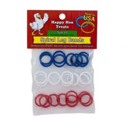 SK0471194-US20260702-105043-0 TRUE VALUE 17022 Happy Hens Poultry Spiral Leg Bands 3 Colors Size 11 26-Ct. - Image 1
