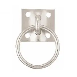 TRUE VALUE BC00052-ZP Weaver Leather Livestock Hardware Tie Ring Plate Zinc-Plated Steel 1-3/4 x 1-7/8-In.